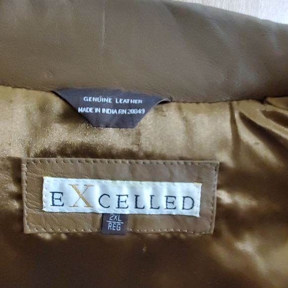Genuine leather tan jacket. - Picture 2 of 4